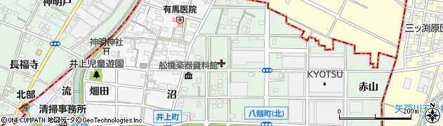 愛知県岩倉市八剱町（岩塚）周辺の地図