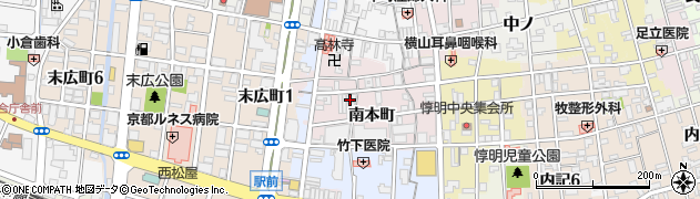 京都府福知山市南本町周辺の地図