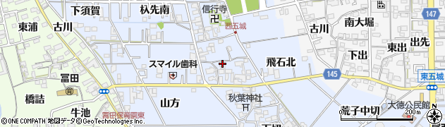 愛知県一宮市西五城中切653周辺の地図