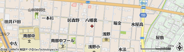 愛知県一宮市浅野八幡裏42周辺の地図