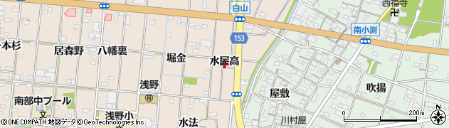 愛知県一宮市浅野水屋高61周辺の地図