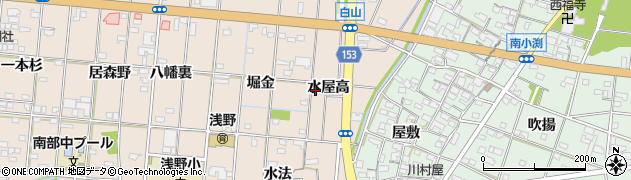 愛知県一宮市浅野水屋高66周辺の地図