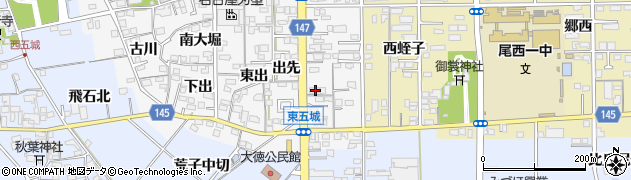 愛知県一宮市東五城出先48周辺の地図