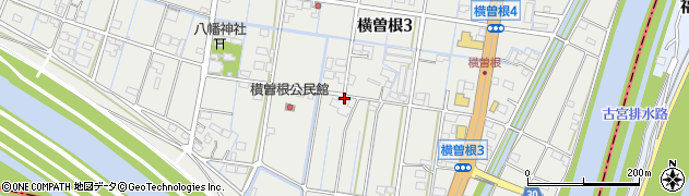 岐阜県大垣市横曽根周辺の地図
