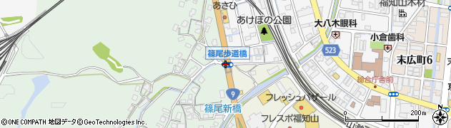 篠尾歩道橋周辺の地図