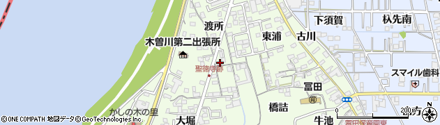 愛知県一宮市冨田渡所130周辺の地図