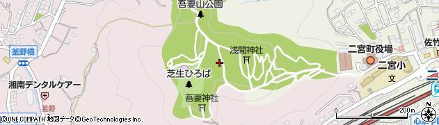二宮町役場　吾妻山公園管理事務所周辺の地図