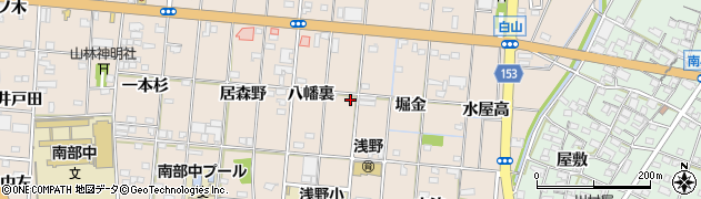 愛知県一宮市浅野八幡裏32周辺の地図