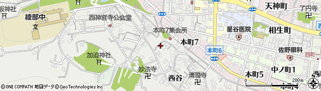 京都府綾部市神宮寺町（渡り畔）周辺の地図