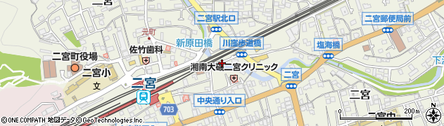 魚民 二宮北口駅前店周辺の地図