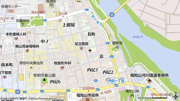 〒620-0025 京都府福知山市西長町の地図