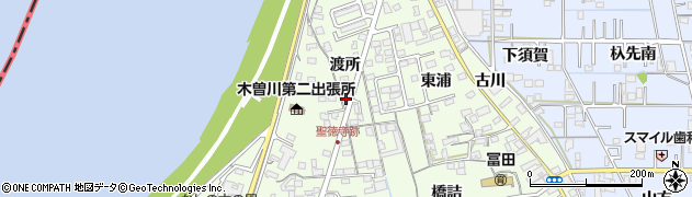 愛知県一宮市冨田渡所118周辺の地図