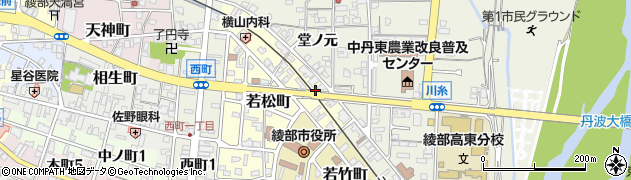 京都府綾部市若松町（山塚）周辺の地図
