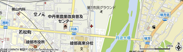 京都府綾部市川糸町（下溝口）周辺の地図