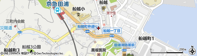 横須賀船越郵便局 ＡＴＭ周辺の地図