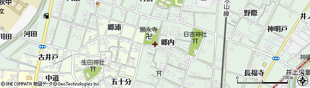 愛知県一宮市千秋町加納馬場郷内129周辺の地図