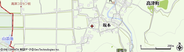 京都府綾部市高津町坂本1周辺の地図