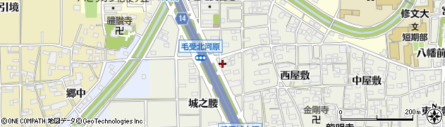 愛知県一宮市大和町毛受城之腰周辺の地図
