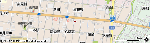 愛知県一宮市浅野八幡裏6周辺の地図