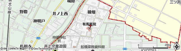 愛知県岩倉市井上町郷浦周辺の地図