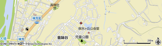 京都府綾部市味方町（薬師谷）周辺の地図