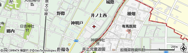 愛知県一宮市千秋町加納馬場井ノ上西周辺の地図