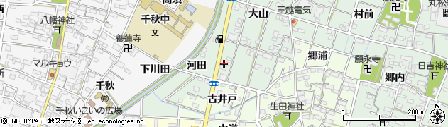 愛知県一宮市千秋町加納馬場大山13周辺の地図