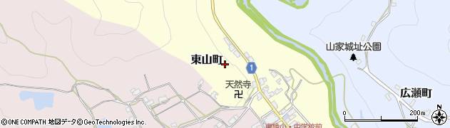 京都府綾部市東山町（吹越）周辺の地図