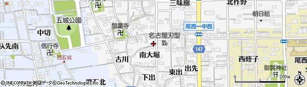 愛知県一宮市東五城西大堀12周辺の地図