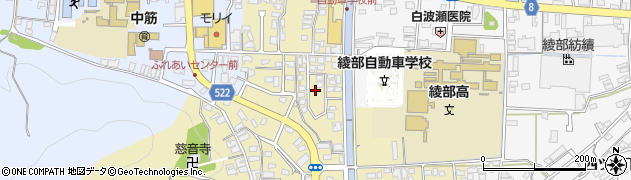 京都府綾部市上延町八反周辺の地図