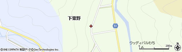 下粟野簡易郵便局周辺の地図