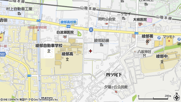 〒623-0042 京都府綾部市岡町の地図