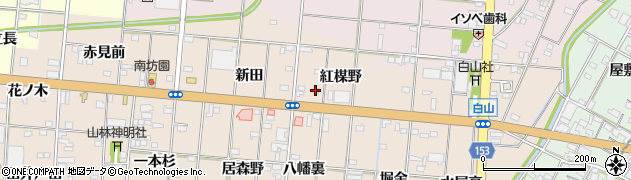 愛知県一宮市浅野（紅楳野）周辺の地図