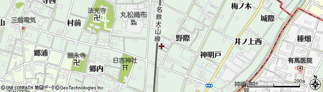 愛知県一宮市千秋町加納馬場野際15周辺の地図