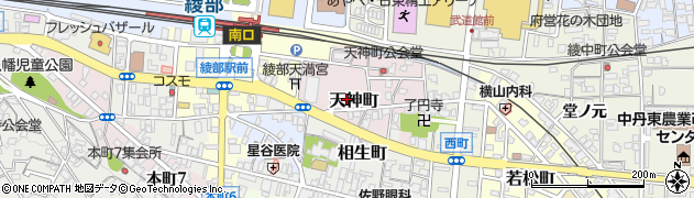 京都府綾部市天神町（東馬場下）周辺の地図