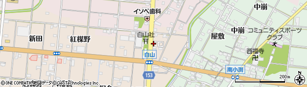 愛知県一宮市浅野（白山）周辺の地図