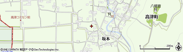 京都府綾部市高津町久雲寺周辺の地図