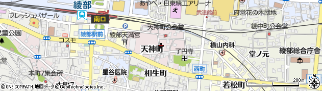 京都府綾部市天神町周辺の地図