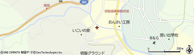 岐阜県恵那市明智町822周辺の地図
