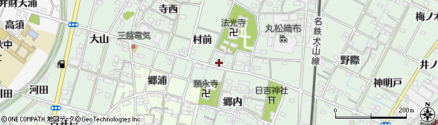 愛知県一宮市千秋町加納馬場郷内166周辺の地図