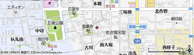 愛知県一宮市東五城西大堀470周辺の地図