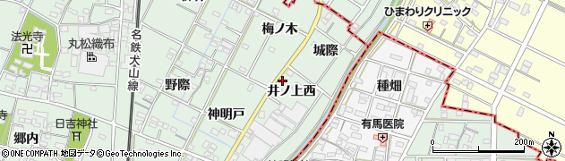 愛知県一宮市千秋町加納馬場井ノ上西437周辺の地図