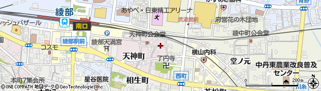 京都府綾部市天神町南大坪周辺の地図