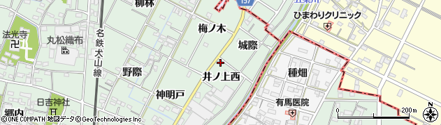 愛知県一宮市千秋町加納馬場井ノ上西1周辺の地図