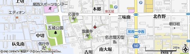 愛知県一宮市東五城本郷12周辺の地図