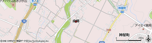 愛知県春日井市神屋町南郷周辺の地図