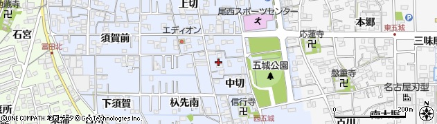 愛知県一宮市西五城中切711周辺の地図