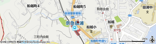 神奈川県　警察署田浦警察署周辺の地図