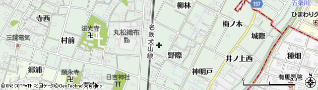 愛知県一宮市千秋町加納馬場野際6周辺の地図
