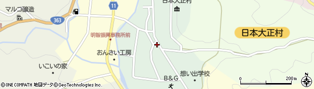 岐阜県恵那市明智町1155周辺の地図
